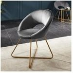 HOME DELUXE Samtstuhl SELESA - Grau