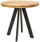 riess-ambiente Esstisch IRON CRAFT - massiv 80cm rund natur Mangoholz Esszimmer