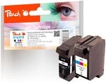 Peach HP 15 2 Druckk&ouml;pfe (bk, col) ersetzt HP No. 15, No. 78D, C6615A, C6578D...