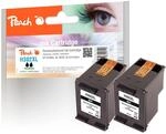 Peach HP 302 XLbk 2 Druckk&ouml;pfe XL 2*bk ersetzt HP No. 302XL bk*2, F6U68AE*2 f&uuml;r