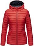 MARIKOO Damen Steppjacke &Uuml;bergangsjacke mit kontrastfarbendem Rei&szlig;verschluss Asraa