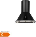 Lumio Primo Retro-Dunstabzugshaube 60cm 352 m&sup3;/h LED-Leuchten Matt-Schwarz