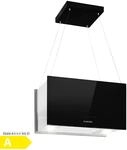 Kronleuchter L Inselabzugshaube 60cm Abluft: 590m³/h LED Touch Glas Schwarz Kronleuchter L Inselabzugshaube 60cm Abluft: 590m³/h LED Touch Glas Schwarz