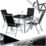 tectake&reg; Aluminium Sitzgruppe, wetterfest und UV-best&auml;ndig, atmungsaktives