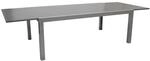 DEGAMO Ausziehtisch MARINA 180/240x100cm, Aluminium silbergrau + Glas grau