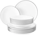 Seltmann Weiden Tafelservice rund Lido Black Line 12er Set