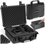 tectake&reg; Kamerakoffer, aus robuster Hartschale mit 3 Schaumstoffeinlagen,
