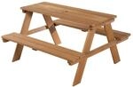 Kindersitzgruppe 'Outdoor+', wetterfeste Sitzgarnitur 'Picknick for 4', Massivholz,