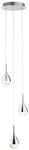 BRILLIANT Lampe Frizzante LED Pendelleuchte 3flg chrom easyDim 3x 5W LED integriert