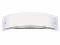 BRILLIANT Lampe Elysee Wandleuchte 2flg edelstahl/weiß 2x C35, E14, 40W, geeignet