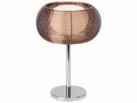 BRILLIANT Lampe Relax Tischleuchte bronze/chrom 1x QT14, G9, 25W, geeignet für