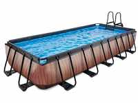 EXIT Wood Pool 540x250x100cm mit Sandfilterpumpe, versch. Ausführungen