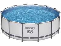 Bestway® Steel Pro MAX™ Frame Pool Komplett-Set mit Filterpumpe Ø 427 x 122 cm,