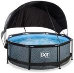 EXIT Frame Pool &oslash;244x76cm mit Filterpumpe und Sonnensegel, versch. Ausf&uuml;hrungen