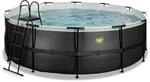 EXIT Black Leather Pool &oslash;427x122cm mit Sandfilterpumpe - schwarz