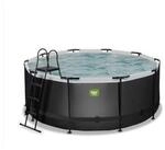 EXIT Black Leather Pool &oslash;450x122cm mit Sandfilterpumpe - schwarz