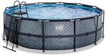 EXIT Frame Pool &oslash;450x122cm mit Sandfilterpumpe - Grau
