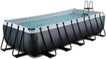 EXIT Black Leather Pool 540x250x122cm mit Sandfilterpumpe - schwarz