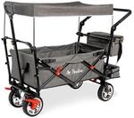 Pinolino Klappbollerwagen AddPlus mit Bremse, grau meliert
