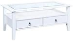 Inter Link Couchtisch Provence mit 2 Schubladen aus Kiefer Massivholz - Weiss