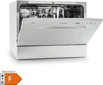 Amazonia 6 Geschirrsp&uuml;ler 1380W 6 Ma&szlig;gedecke Tasten-Armatur Silber