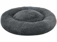 Juskys Haustierbett Monty L 70 cm rund – Hundebett Donut-Form flauschig & waschbar