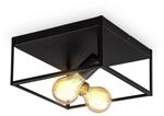 Deckenleuchte, schwarz, 2xE27 max. 60W exkl.