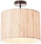 BRILLIANT Lampe, Wimea Deckenleuchte 30cm schwarz/holzfarbend, 1x A60, E27, 52W, F&uuml;r