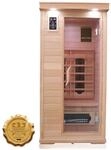 Dewello&reg; Infrarotkabine Infrarotsauna WINDSOR 90cm x 90cm inkl. 4 Keramikstrahler,