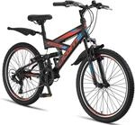 Licorne Bike Strong V Premium Mountainbike in 24 und 26 Zoll - Fahrrad f&uuml;r Jungen,
