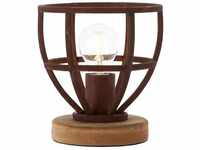 BRILLIANT Lampe Matrix Wood Tischleuchte 18cm rostfarbend 1x A60, E27, 40W,