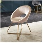 HOME DELUXE Samtstuhl SELESA - Beige