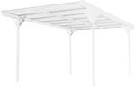Westmann Aluminium Flachdach Carport Helsinki 15 m&sup2; weiss inkl. Regenrinne