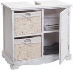 Waschbeckenunterschrank MCW-H20, Badezimmer Waschtisch, Massiv-Holz Korb-Schublade