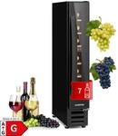 Vinovilla 7 Built-in Uno Onyx Einbau-Weink&uuml;hlschrank Glas Edelstahl Schwarz