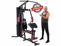 Miweba Sports 50in1-Kraftstation MK500 Pro, Fitnessstation mit ca. 60 kg Seilzug,