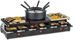 Fonduelette XL 3-in-1 Raclettegrill Fondue Naturstein 1650W 12 Pers