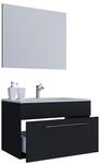 VCM 3-tlg. Waschplatz Waschtisch Waschbecken Unterschrank Breite 80 cm Badm&ouml;bel