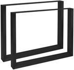 CLP 2er Set Tischbeine Velden I Tischkufen Aus Vierkantprofilen I H&ouml;he 72 cm I