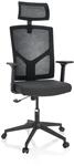 hjh OFFICE Home Office B&uuml;rostuhl BRETON B Stoff / Netzstoff mit Armlehnen