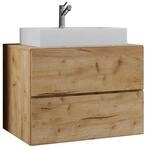 VCM 2-tlg. Waschplatz Waschtisch Waschbecken Unterschrank Breite 80 cm Badm&ouml;bel