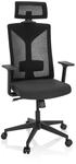 hjh OFFICE Profi B&uuml;rostuhl KODIAK Stoff / Netzstoff mit Armlehnen