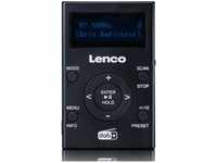 Lenco PDR-011BK DAB+/FM-Taschenradio MP3, 4GB Mico-SD-Karte, Akku
