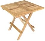 VCM Klapptisch Beistelltisch klappbar Gartentisch Teakholz Blumentisch 