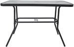 VCM Gartentisch aus Glas und Metall Esstisch Ma&szlig;e ca. H. 70 x B. 110 x T. 55 cm 