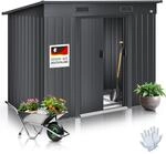 KESSER&reg; - Ger&auml;tehaus L Metall 4 m&sup3; mit Fundament 194x112x181 cm 2x Schiebet&uuml;r