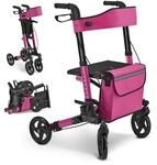 Juskys Rollator Vital faltbar, leicht & h&ouml;henverstellbar aus Aluminium bis 130 kg