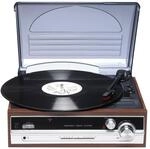 Denver VPR-190 Plattenspieler&ndash;Lautsprecher, FM-Radio, dunkelbraun