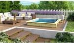 Karibu Rechteckiger kdi Massivholz Pool 308,7 x 276,5 cm Leitern und Zubeh&ouml;r