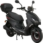 Alpha Motors Mofaroller Speedstar FI 50 ccm 25 km/h EURO 5 mattschwarz inkl. Topcase